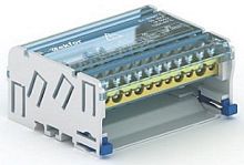 Шина в корпусе на DIN-рейку (кросс-модуль) Tekfor SNK 4х11 3L+PEN синий картинка 